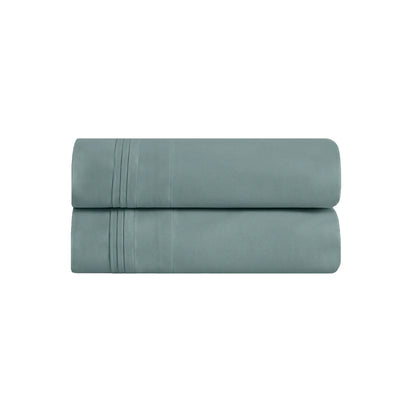 650 Thread Count Egyptian Cotton Solid Pillowcase Set - Blue Nile Mills