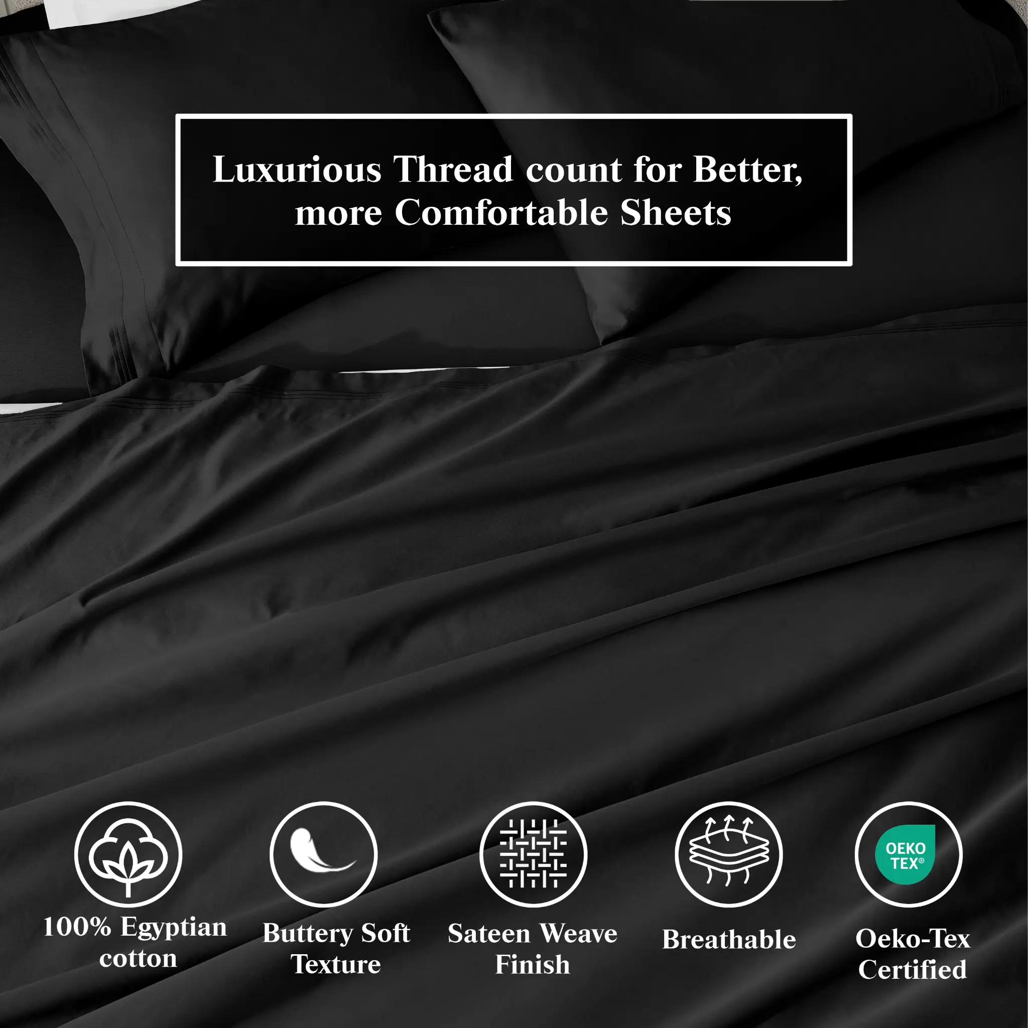 650 Thread Count Egyptian Cotton Solid Pillowcase Set - Blue Nile Mills