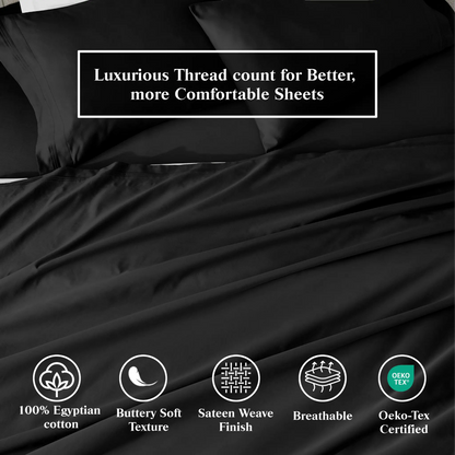 650 Thread Count Egyptian Cotton Solid Pillowcase Set - Blue Nile Mills