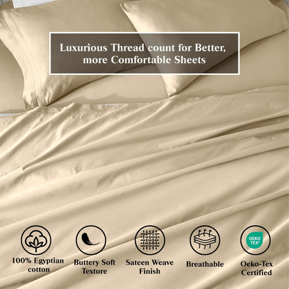 650 Thread Count Egyptian Cotton Solid Pillowcase Set - Blue Nile Mills