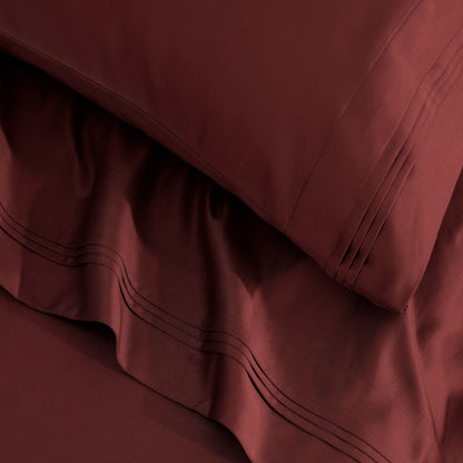 650 Thread Count Egyptian Cotton Solid Pillowcase Set - Blue Nile Mills