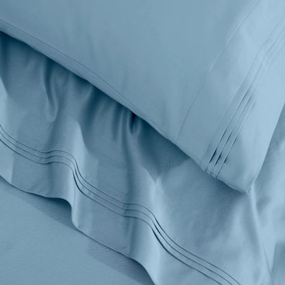 650 Thread Count Egyptian Cotton Solid Pillowcase Set - Blue Nile Mills