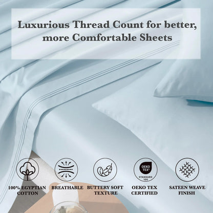Egyptian Cotton Eco-Friendly 650 Thread Count Sheet Set - Blue Nile Mills