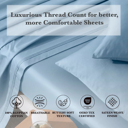 Egyptian Cotton Eco-Friendly 650 Thread Count Sheet Set - Blue Nile Mills
