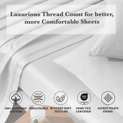 Egyptian Cotton Eco-Friendly 650 Thread Count Sheet Set - Blue Nile Mills