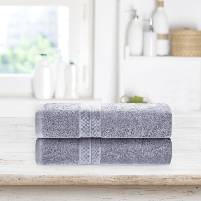 Rayon from Bamboo Plush Heavyweight 2 Piece Bath Towel Set - Chrome