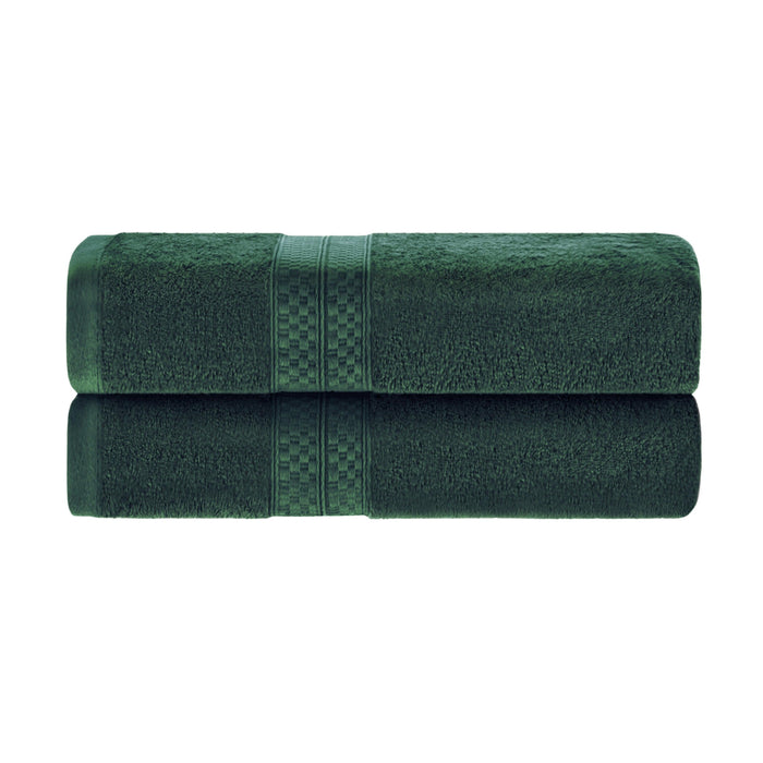 Rayon from Bamboo Plush Heavyweight 2 Piece Bath Towel Set - HunterGreen