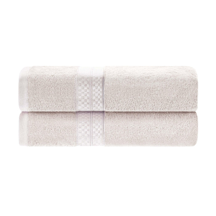 Rayon from Bamboo Plush Heavyweight 2 Piece Bath Towel Set - Ivory