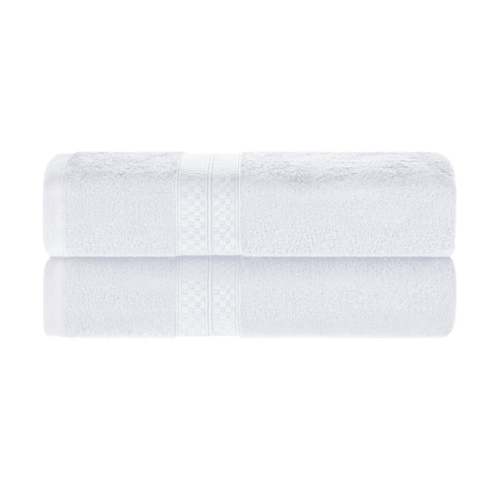 Rayon from Bamboo Plush Heavyweight 2 Piece Bath Towel Set - White