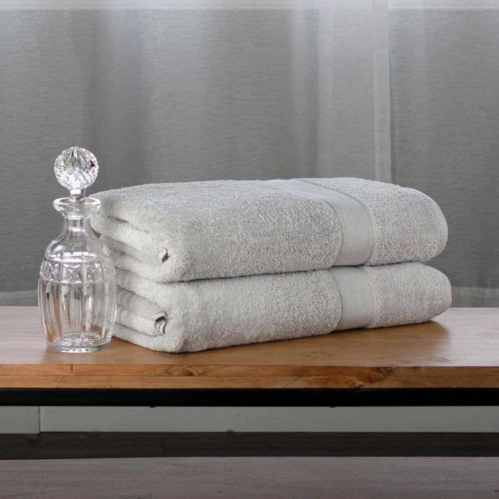 Organic Solid  650 GSM 2 Pieces Bath Sheet Set