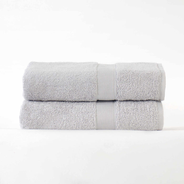 Organic Solid  650 GSM 2 Pieces Bath Sheet Set