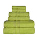 Ultra Soft Cotton Absorbent Solid Assorted 6 Piece Towel Set - Celery