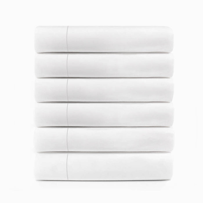 Cotton Rich Percale Hotel Quality Flat Bed Sheets, Set of 3, 6, 12