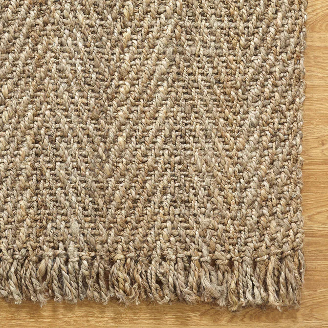 Natural Braided Jute Fringe Indoor Area Rug