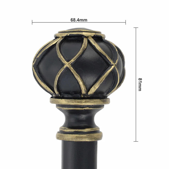 Iron and Resin Friedrich Expandable Curtain Rod