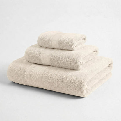 BNM 3-Piece Towels Atlas Cotton Towel Set Plush Terry