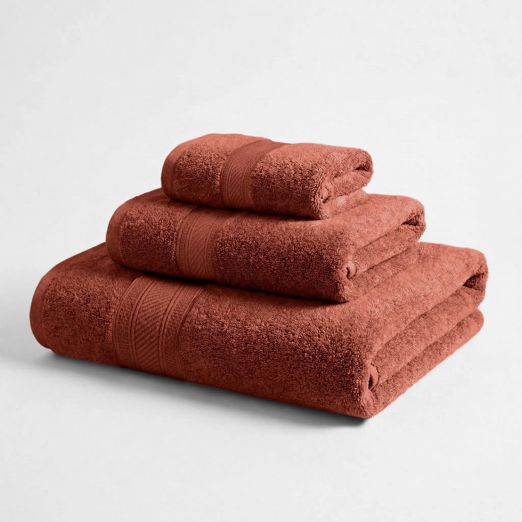 BNM 3-Piece Towels Atlas Cotton Towel Set Plush Terry