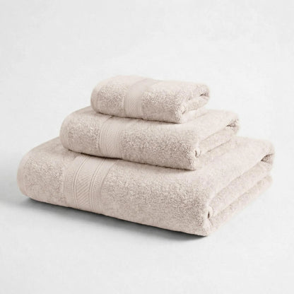 BNM 3-Piece Towels Atlas Cotton Towel Set Plush Terry