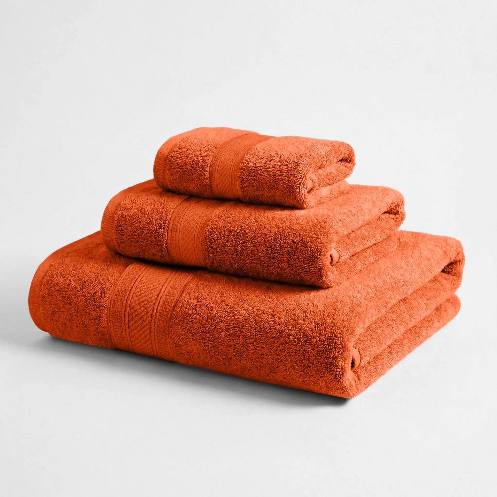 BNM 3-Piece Towels Atlas Cotton Towel Set Plush Terry