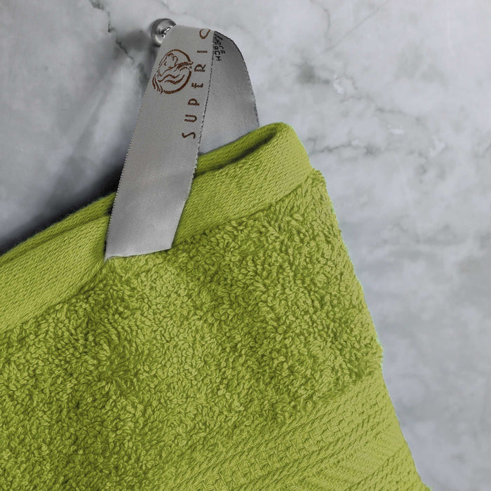 Atlas Combed Cotton Highly Absorbent Solid Hand Towels Set of 6 - Grren Essance