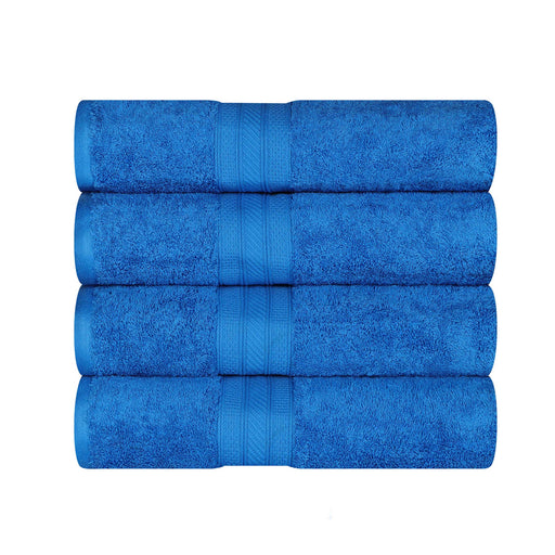 Long Staple Combed Cotton Quick Drying Solid 4 Piece Bath Towel Set - Allure