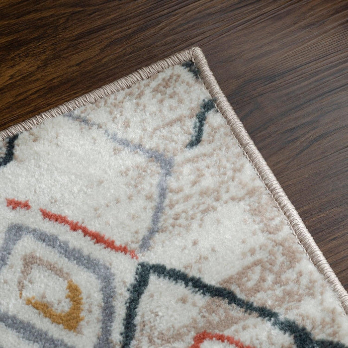 Burin Southwestern Geometric Indoor Area Rug or Runner Rug - Taupe