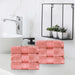 Turkish Cotton Absorbent Ultra-Plush Solid 6 Piece Hand Towel Set - Coral