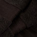 Turkish Cotton Absorbent Ultra-Plush Solid 6 Piece Hand Towel Set - Black
