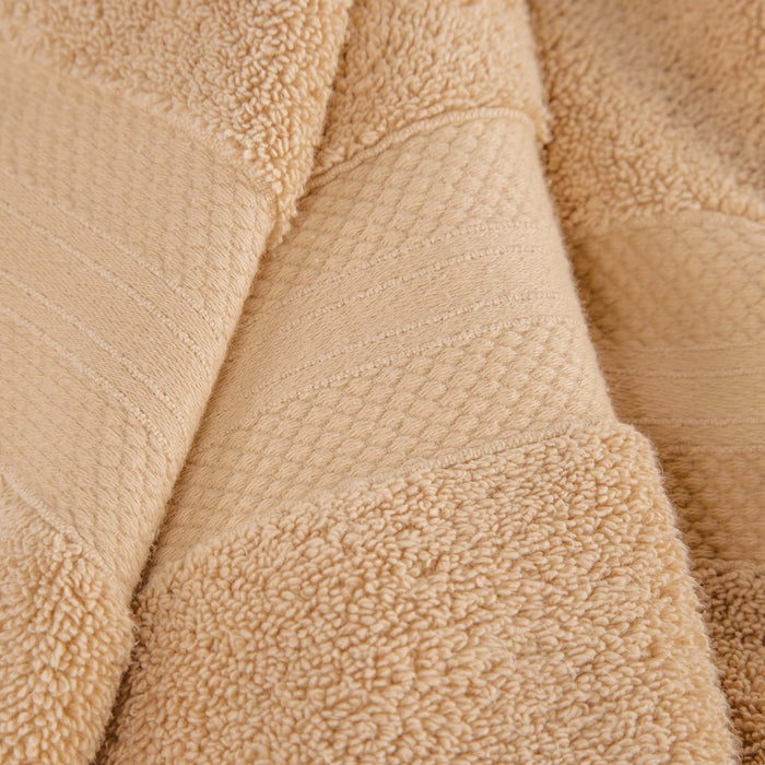 Turkish Cotton Absorbent Ultra-Plush Solid 2 Piece Bath Sheet Set - Hazelnut
