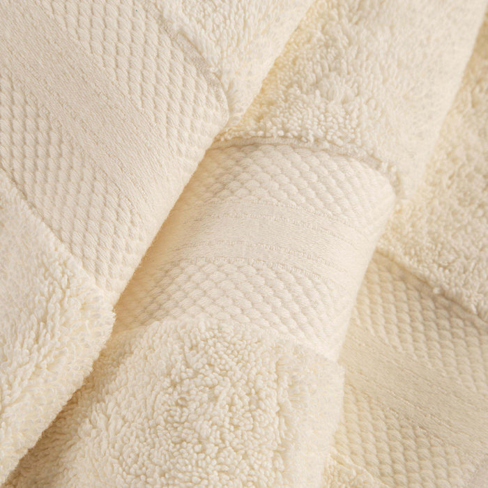 Turkish Cotton Highly Absorbent Solid 9 Piece Ultra-Plush Towel Set - Ivory