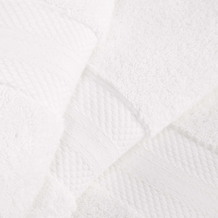Turkish Cotton Absorbent Solid 2-Piece Ultra-Plush Bath Towel Set - White