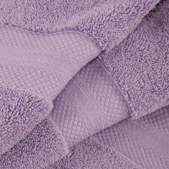 Turkish Cotton Absorbent Ultra-Plush Solid 12-Piece Face Towel Set - Winteria
