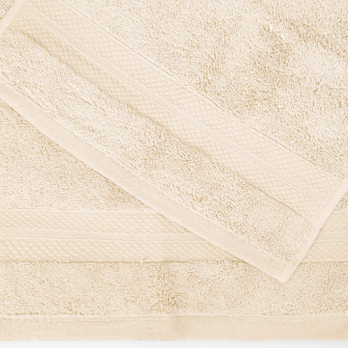 Turkish Cotton Absorbent Ultra-Plush Solid 2 Piece Bath Sheet Set - Ivory