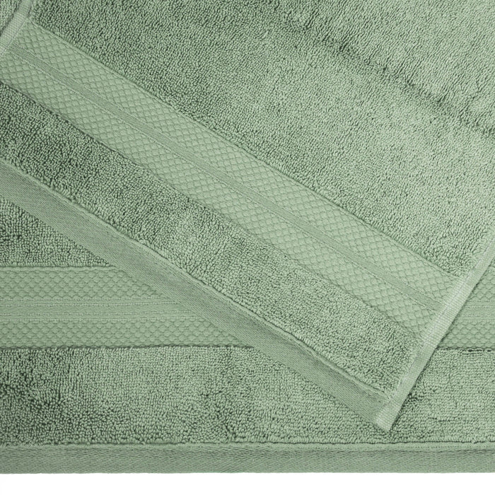 Turkish Cotton Absorbent Ultra-Plush Solid 2 Piece Bath Sheet Set - Olive Green 