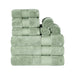 Turkish Cotton Highly Absorbent Solid 9 Piece Ultra-Plush Towel Set - Olive Green 