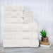 Turkish Cotton Highly Absorbent Solid 9 Piece Ultra-Plush Towel Set - White