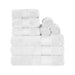 Turkish Cotton Highly Absorbent Solid 9 Piece Ultra-Plush Towel Set - White