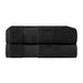 Turkish Cotton Absorbent Solid 2-Piece Ultra-Plush Bath Towel Set - Black