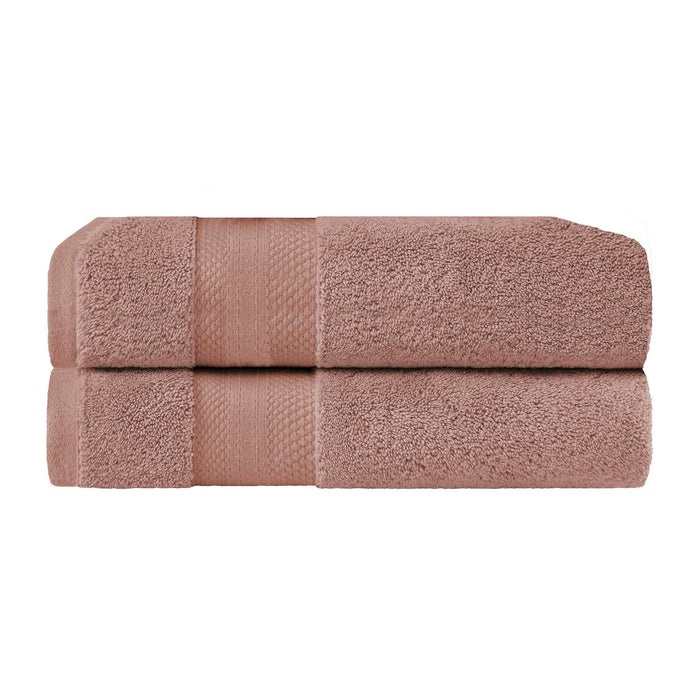 Turkish Cotton Absorbent Solid 2-Piece Ultra-Plush Bath Towel Set - Taupe