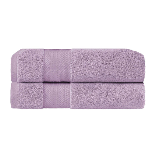 Turkish Cotton Absorbent Solid 2-Piece Ultra-Plush Bath Towel Set - Wisteria