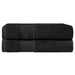 Turkish Cotton Absorbent Ultra-Plush Solid 2 Piece Bath Sheet Set - Black