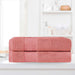 Turkish Cotton Absorbent Ultra-Plush Solid 2 Piece Bath Sheet Set - Coral