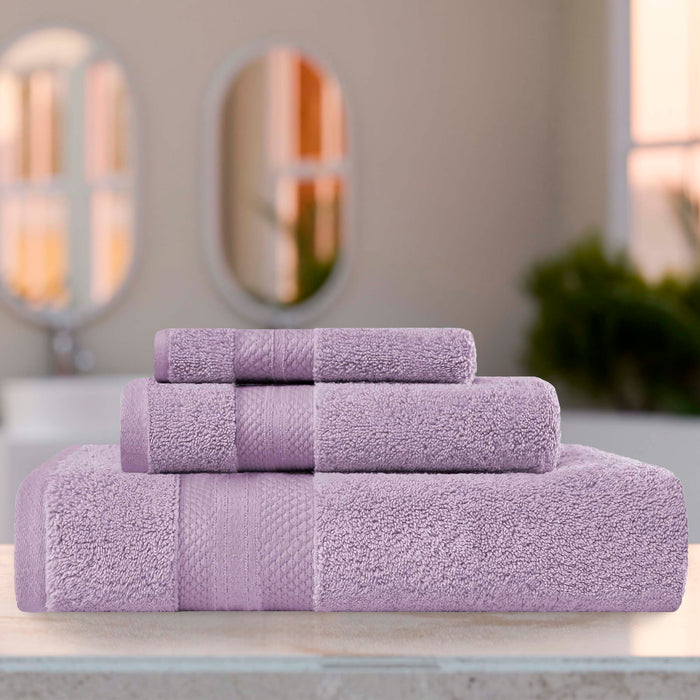 Turkish Cotton Highly Absorbent Solid 3 Piece Ultra-Plush Towel Set