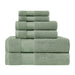 Turkish Cotton Highly Absorbent Solid 6 Piece Ultra-Plush Towel Set - Olive Green