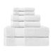 Turkish Cotton Highly Absorbent Solid 6 Piece Ultra-Plush Towel Set - White