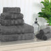 Ultra Soft Cotton Absorbent Solid Assorted 8 Piece Towel Set - Charcoal