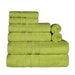 Ultra Soft Cotton Absorbent Solid Assorted 8 Piece Towel Set - Celery