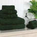 Ultra Soft Cotton Absorbent Solid Assorted 8 Piece Towel Set - Forrest Green