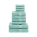 Egyptian Cotton Pile Solid 10-Piece Towel Set - Sea Foam