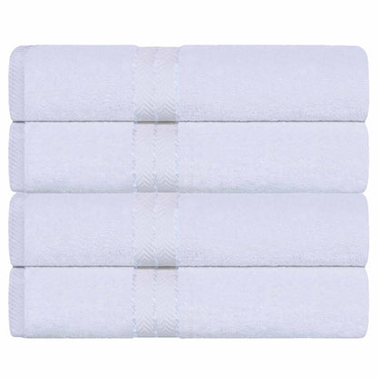 Turkish Cotton Ultra Plush Solid Absorbent 4 Piece Bath Towel Set - Blue Nile Mills